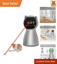 Silent Motion-Activated Cat Laser Toy - Battery Operated with Random Trajectory