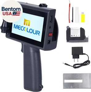 Handheld Inkjet Printer for Flat and Curved Surface with 4.3 Inch Touch Screen,