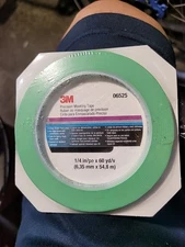 3M 06525 GREEN FINE LINE PRECISION MASKING TAPE 1/4" 6mm x 55m. New