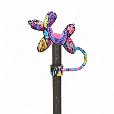 Balloon Dog 3D Silicone 10mm Stanley Straw Topper - Straw Cover - Straw Cap 
