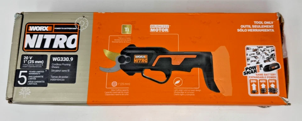 WG330.9 WORX Nitro Pruning Shear/Lopper with Brushless Motor - Tool Only - Image 3 of 4