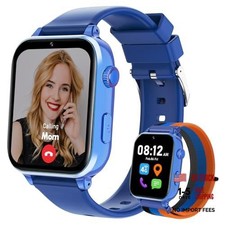 4G Kids Smart Watch for Boys Girls with GPS Tracker, Kid Smartwatch 4G Blue