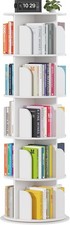 Rotating Bookshelf Tower 5 Tier,Spinning Bookcase Revolving 360 Book Shelf