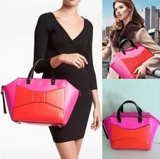 Kate Spade NY LARGE 2 Park Avenue Beau Bag Shopper Handbag CLASSIC BOW Red /Pink