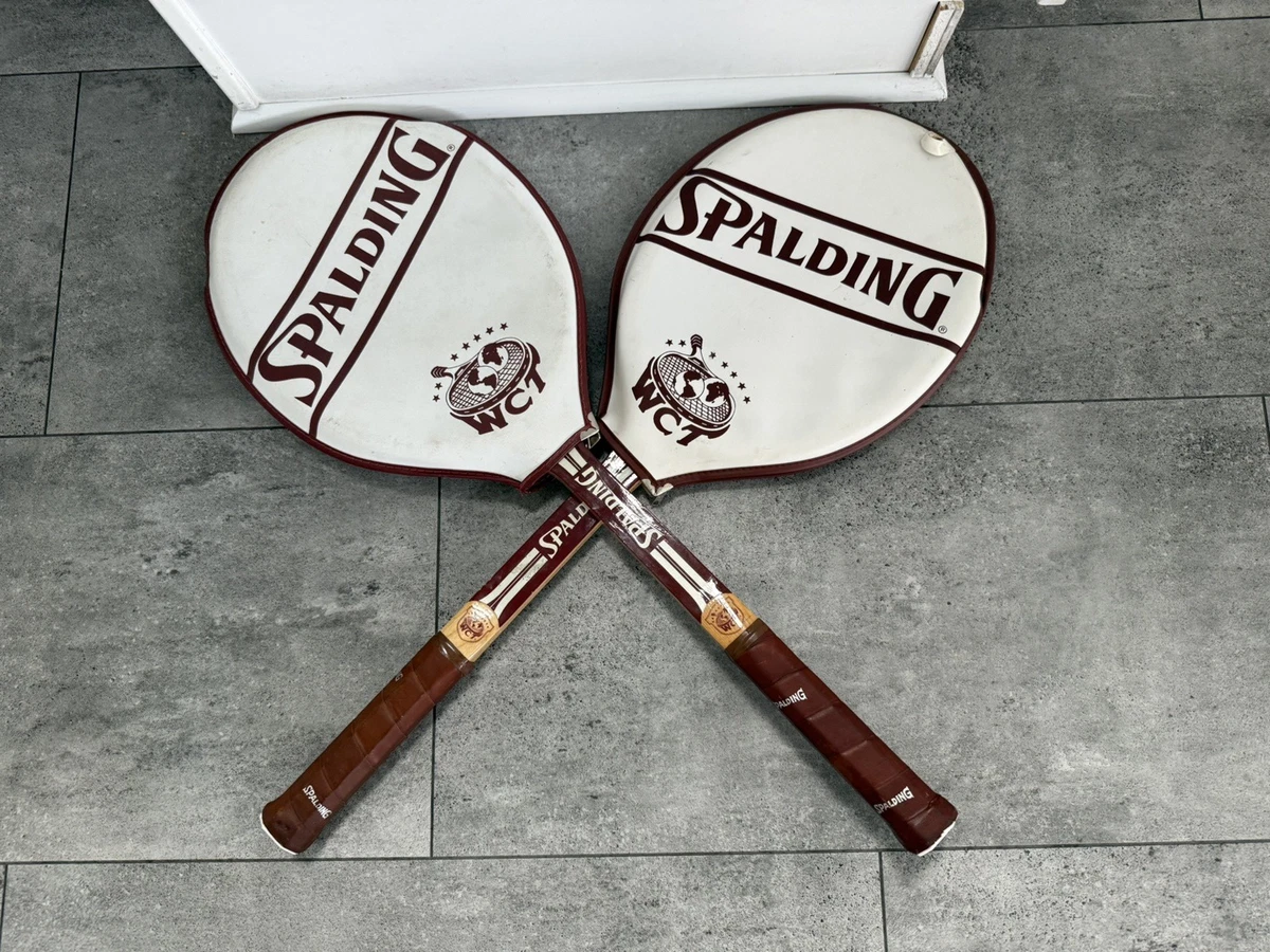 Vtg Spalding La Vitesse Tennis Racket French White Ash Frame