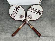 TWO 2 VINTAGE SPALDING "WCT" TENNIS RACQUETS 4 1/2 M with Covers