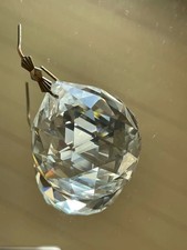 40mm K9 Chandelier Crystal Ball Faceted Sun Catcher Prism Parts Silver Connector