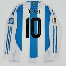 Argentina Messi 2024 25 home Player Version Long Sleeve WC Qualifiers jersey L