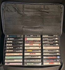 Vintage Lot Of Cassettes Classic Rock Guns N Roses Van Halen AC/DC Poison wCase