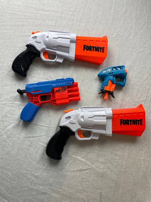 Nerf Fortnite Sr Blaster /Alpha Strike Claw QS/ Nerf N-Strike NanoFire Lot Of 4