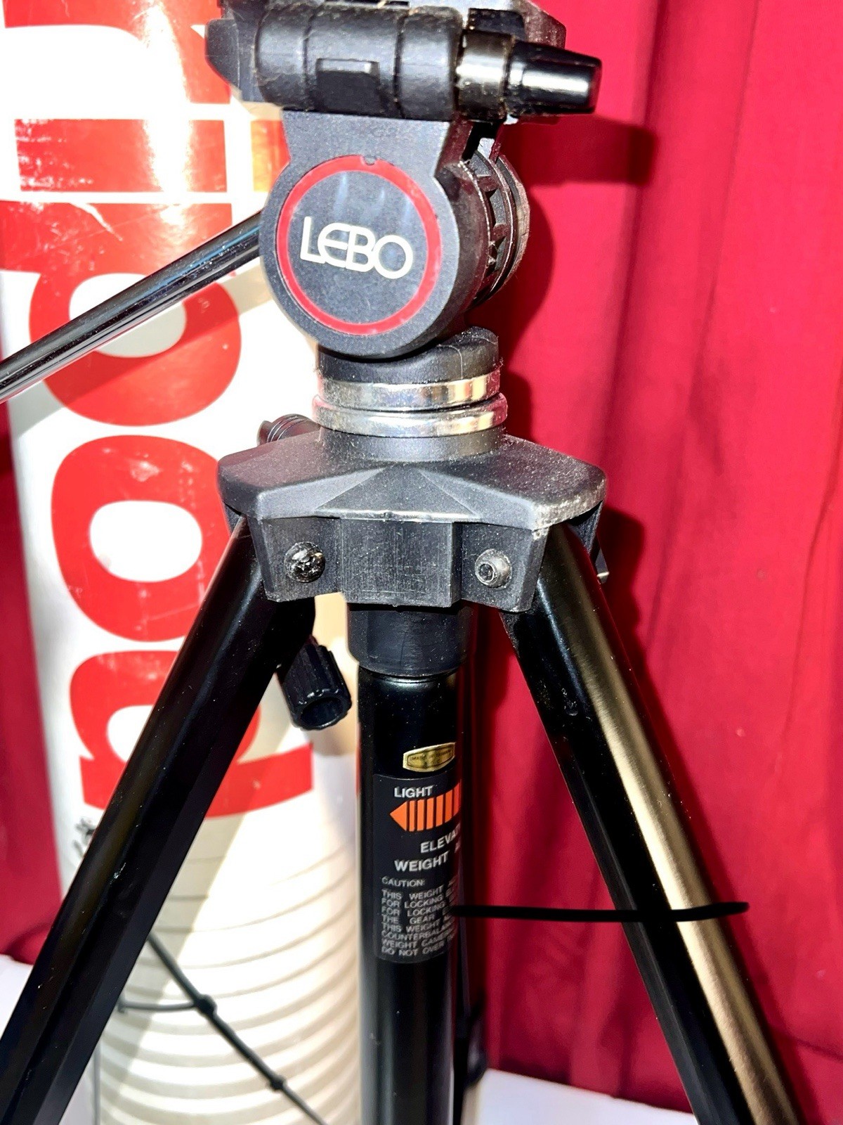 Club K Containers VTG Professional Video Camera Tripod LEBO Tripod W/Original Container ...