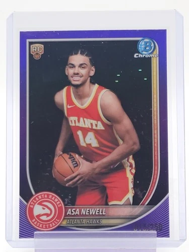 ASA NEWELL 2025-26 BOWMAN CHROME PURPLE ROOKIE /250 #BCV-23 HAWKS Q5300