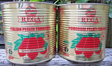 2 x Empty Rega Tomato Metal Tins 2.5kg 15cm Herb Planter, Plant Pot, Garden Use