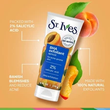 St. Ives BHA Face Exfoliant, Apricot Facial Exfoliator for Acne Prone Skin 6 oz
