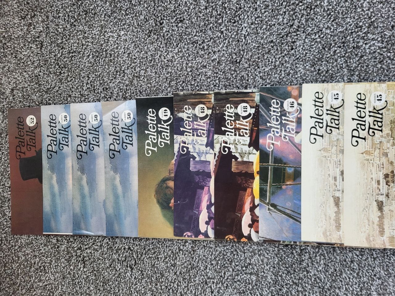 Lot of 10 Issues Palette Talk Magazines M. Grumbacher