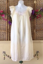 Vintage NOS Glencraft Light Orange Short Nylon Nightgown Sz Large