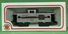 Bachmann 43-1007-16 HO Burlington No. 13554 Silver Wide Vision Caboose CB Q NOS