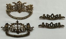 Vintage Brass Drawer Pulls Handles Singles  A Pair Lot