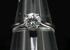Cartier Ring 1.02ct VS1 Diamond Solitaire Platinum Engagement UK Selfridges Gift