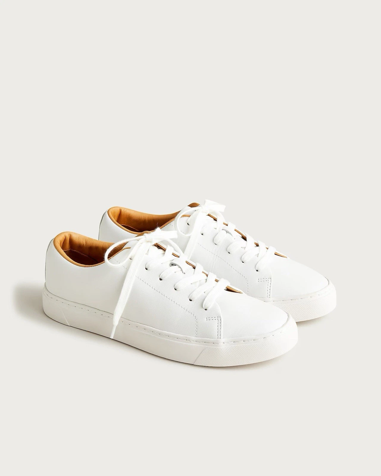 J. CREW Court sneakers in leather in White Size 8 NWOB $158 AQ226