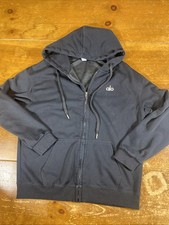 Alo Yoga Accolade Full Zip Hoodie Black Fleece Oversized Unisex L