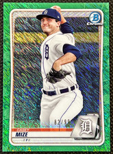 2020 Bowman Chrome Prospects Green Shimmer Refractors #BCP-250 Casey Mize /99