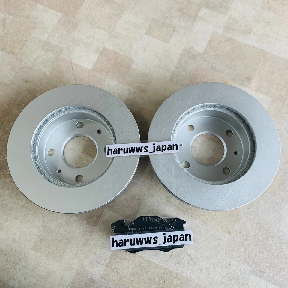 For Subaru 90-98 Sambar TRUCK VAN KS3 KS4 KV3 KV4 Front Brake Pad Rotor R&L Set - Image 4 of 4