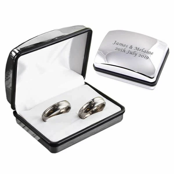 Personalised double on sale ring box