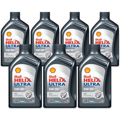7x Shell Helix Ultra Professional AG 5W-30 Motoröl Opel Dexos2 ACEA C3 API SN 1L