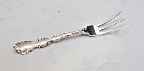 STERLING SILVER STRASBOURG SLICED LEMON SERVE FORK-SO ORNATE/CLASSIC 1897 GORHAM