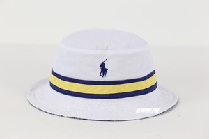 polo bucket hat white