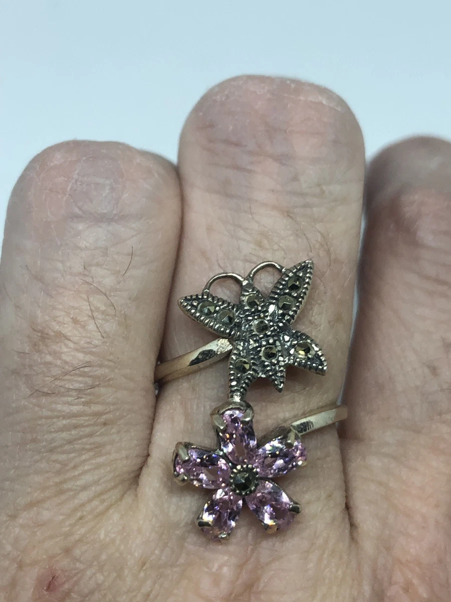 Sterling silver pink store ice ring