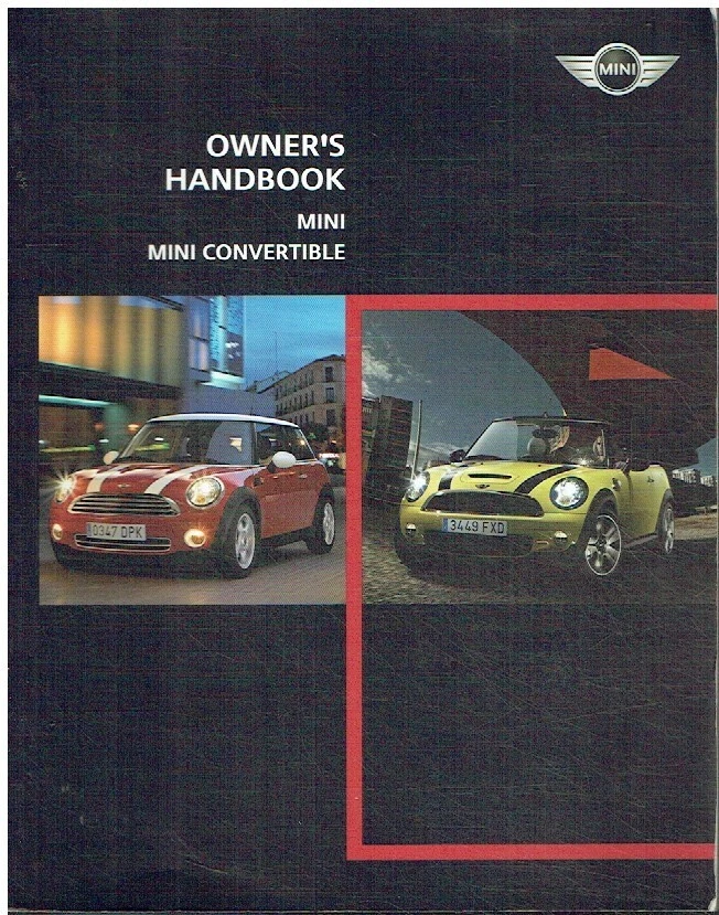 BMW NEW MINI HATCHBACK & CONVERTIBLE ORIGINAL 2009 OWNERS INSTRUCTION HANDBOOK
