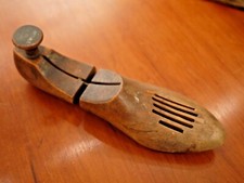 ANTIQUE Vintage FRENCH Wood Shoe Last Form / 10 1/4" Long, marked 6 4