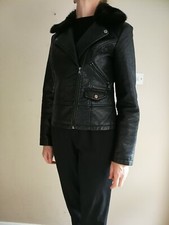 Biker Leather Jacket. Black. Size M. Brand Steve Madden