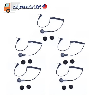 5pcs  3.5mm Listen-Only Earbud Earpiece for Motorola Shoulder Speaker Mic