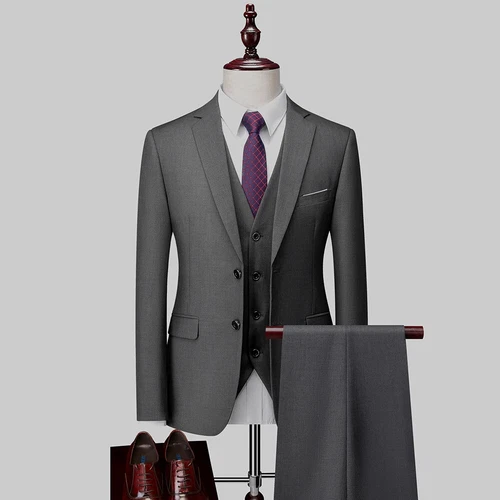 ( Sakko + Weste + Hose ) Boutique Herren Anzug 3-teiliges Set Bräutigam Brautkleid - Bild 7 von 52