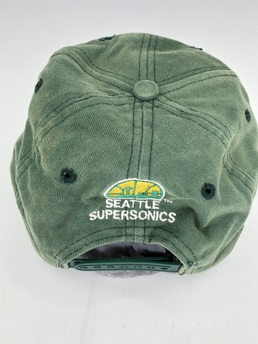 Vintage Seattle Supersonics Bat Cap Grün NBA Baseball Cap c18 - Bild 5 von 7