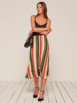 reformation rainbow dress