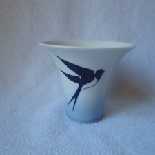Porsgrund Porzellan kleine Vase Norway Design Grete Rönning signiert 8,5cm hoch