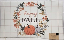 ANTI-FATIGUE NON SLIP PVC FLOOR MAT(18" x 30") HARVEST, HAPPY FALL WREATH, LP