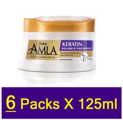 Dabur Amla Hair cream Protein thickness strengthen hair( 6 Pack  X 125ml )