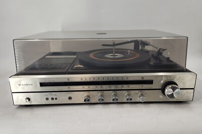 Sanyo GXT 4503 Turntable Cassette Tape Recorder -Needs Belts- AS