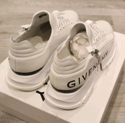 Givenchy Men's Spectre Zip White Black Sneakers, Size 12US (45 EUR