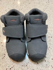 Keen Kootenay II KeenDry Gray Waterproof 100gm Hook Loop Ankle Boot Kids Sz 8