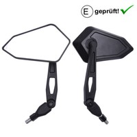 1 Paar Motorrad Spiegel 360°Drehbar Motorradspiegel Universal M10 E-GeprüFt