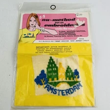 Vintage Amsterdam Embroidery Iron-On Embroideries EZ Buckle Nu-Method