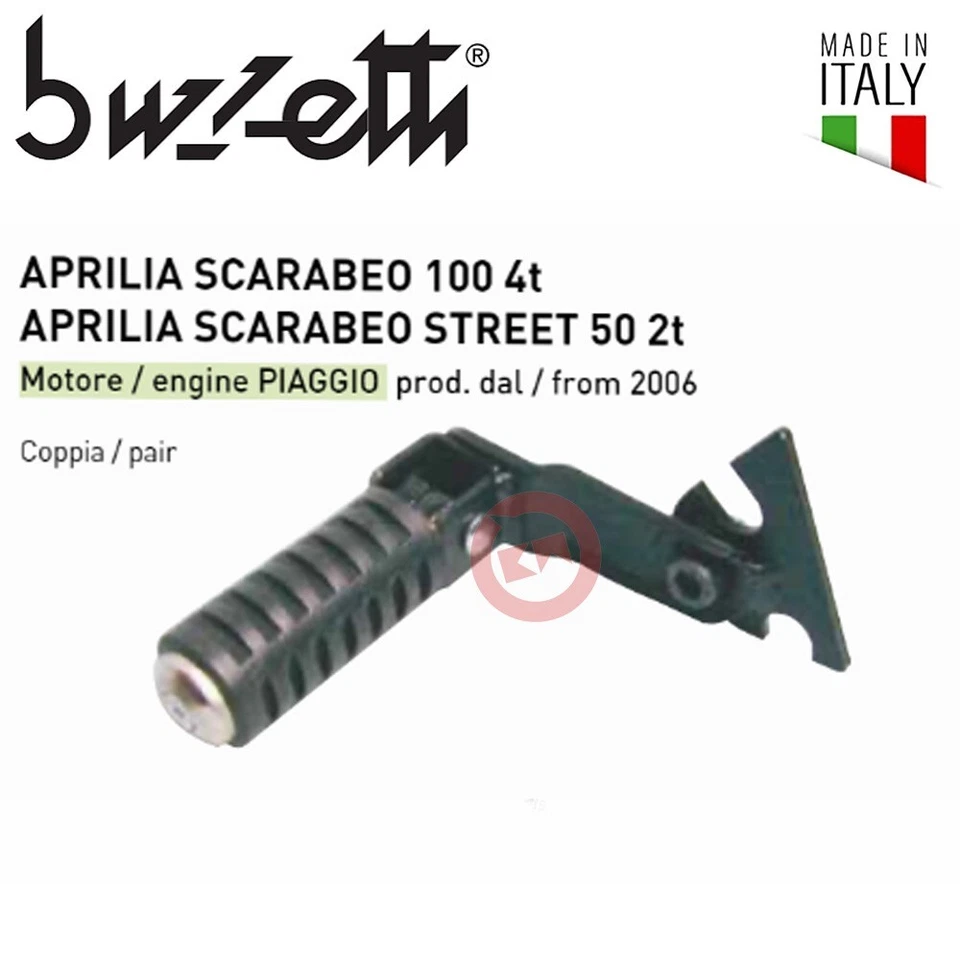 Pédales Marchepieds Repose-Pied Aprilia Scarabeo 50 Street 2T Mot. Piaggio - Photo 2/3