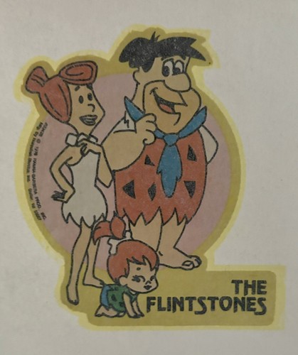 Vintage 1976 The Flintstones Pebbles Flintstone Cartoon Mini Iron On ...