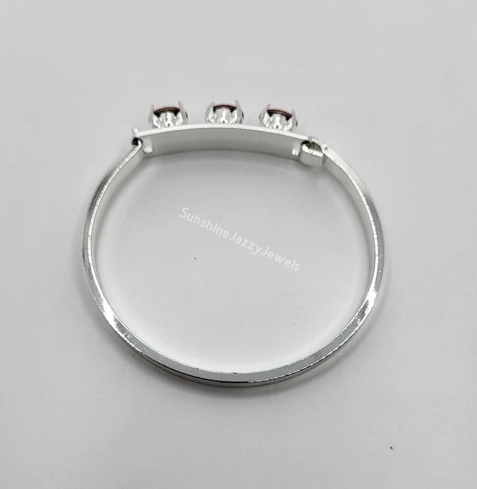 Brazalete enchapado con piedras de aguamarina cristal Swarovski m/w; azul aguamarina Foto 2 de 4